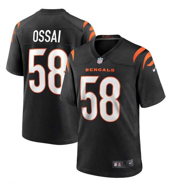 Men & Women & Youth Cincinnati Bengals #58 Joseph Ossai Black Football Stitched Game Jersey